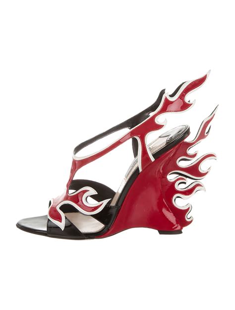 prada fire heels replica|Prada Flame Wedge Shoes: The Heels Everyone Wants This .